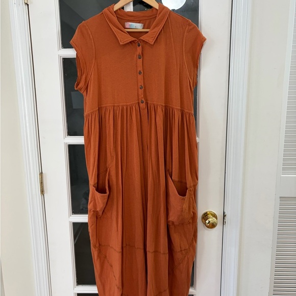 Free People Beach All My Beaches Midi Dress - Size M - Picture 3 of 9
